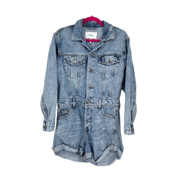 Pistola Blue Denim Jumpsuit - Picture 1 of 10
